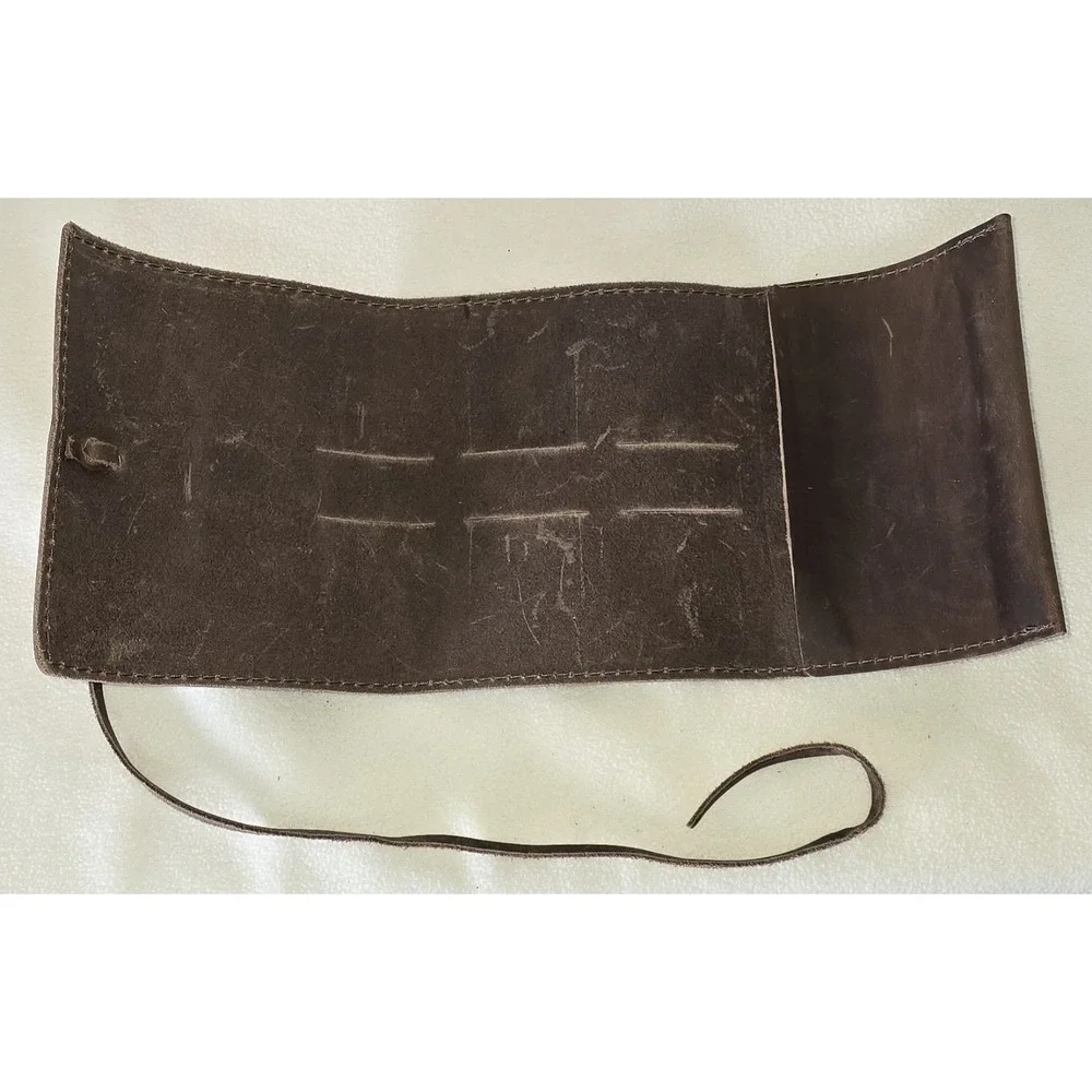 RUSTICO Touchmark Sidekick‎ Dark Brown Leather Cord Wrap Charger Adapter 6x14